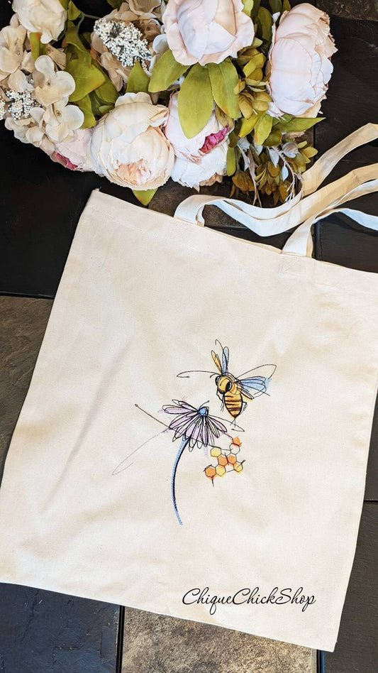 Bee and Flower Tote