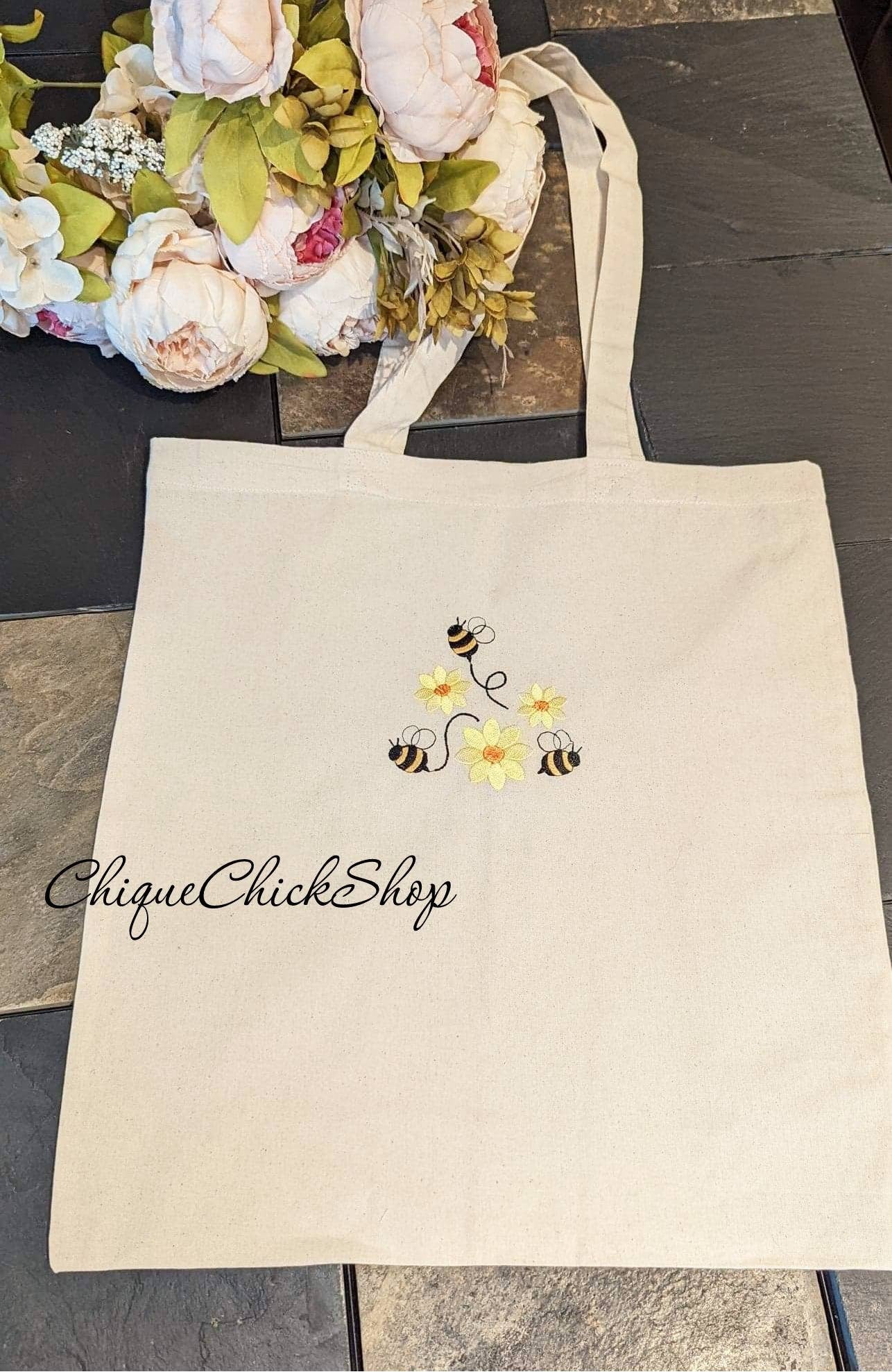 Flower and Bee Tote