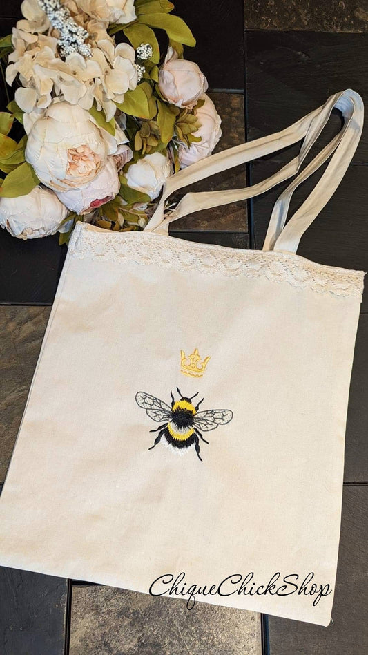 Fuzzy Bee Tote