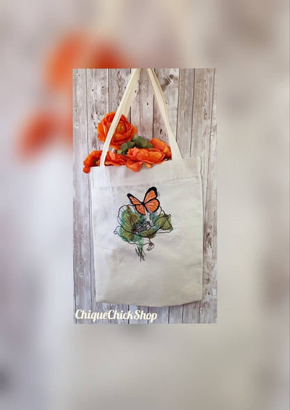 Poppy and Butterfly Tote